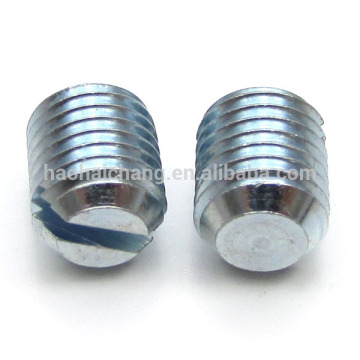 Precision custom steel zinc plating slotted set screw